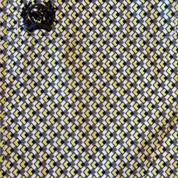 Cinch Youth XXL Yellow,Black & Gray Geometric Button Down Short Sleeve Shirt - Picture 7 of 8